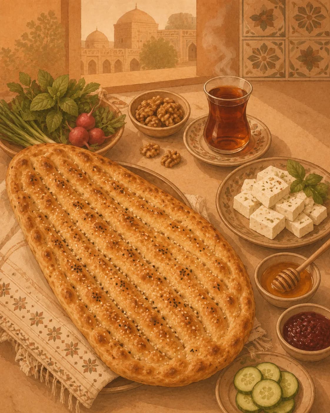 Barbari, petit-déjeuner en Iran