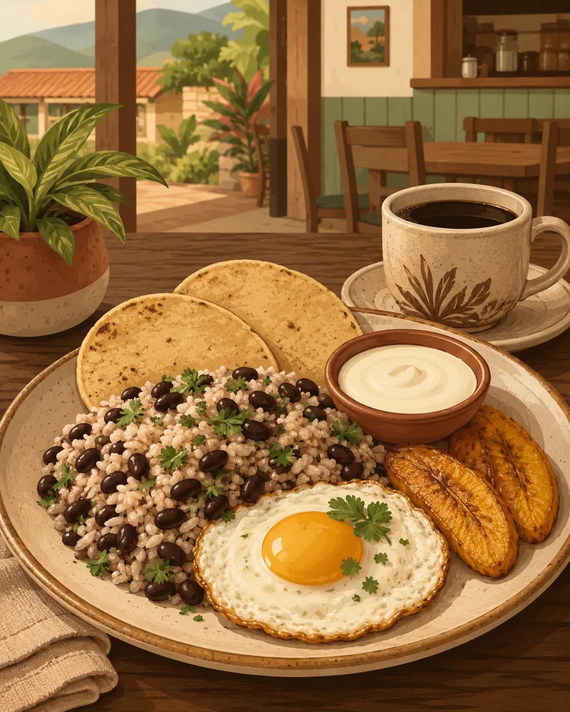 Gallo pinto, petit-déjeuner en Costa Rica