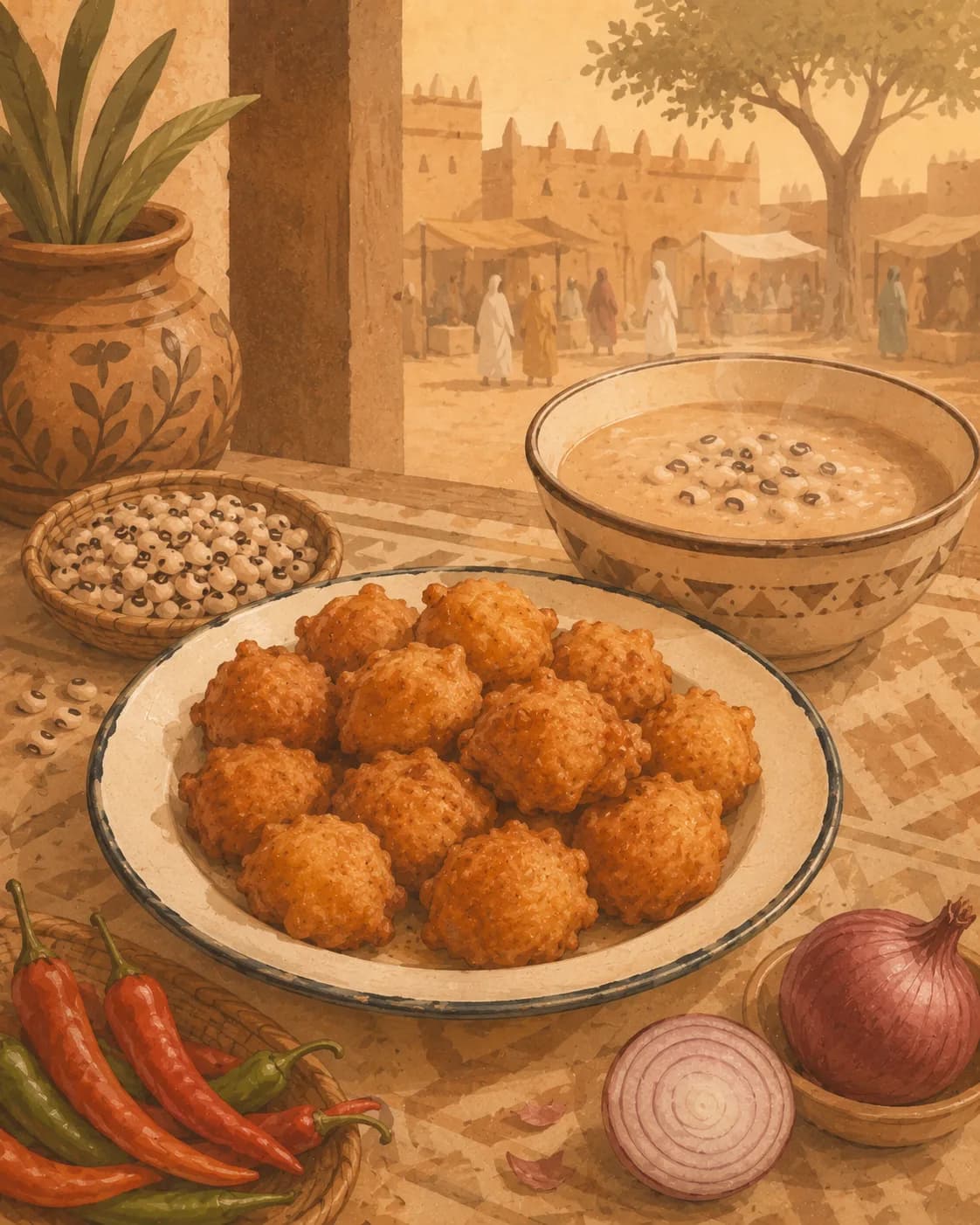 Kosai, petit-déjeuner en Nigeria Hausa