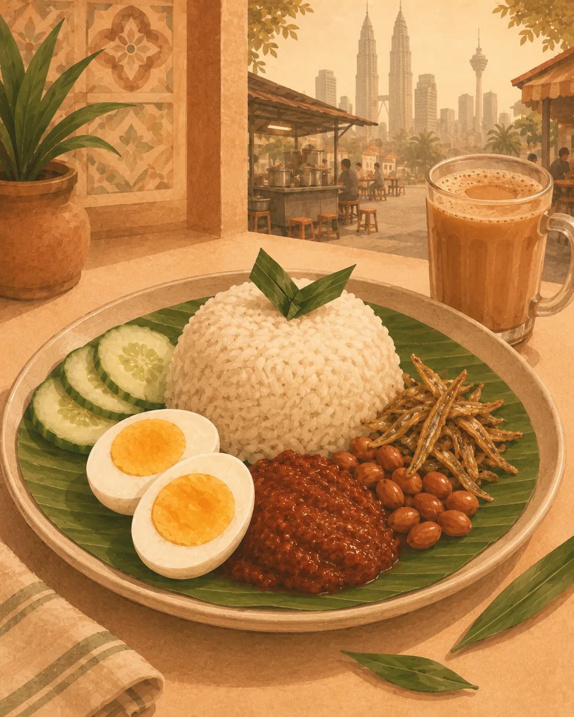 Nasi lemak, petit-déjeuner en Malaisie