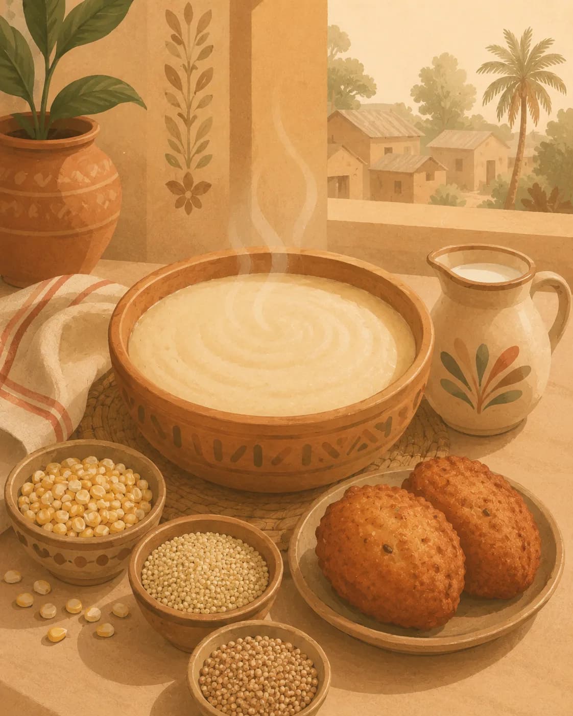 Ogi, petit-déjeuner en Nigeria Yoruba